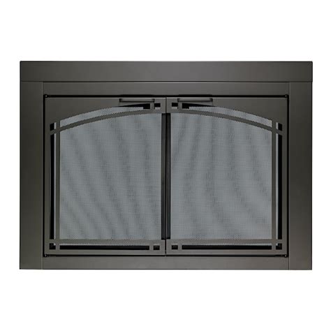 cabinet steel fireplace door|allen + roth Monroe Gunmetal Gray Large Cabinet.